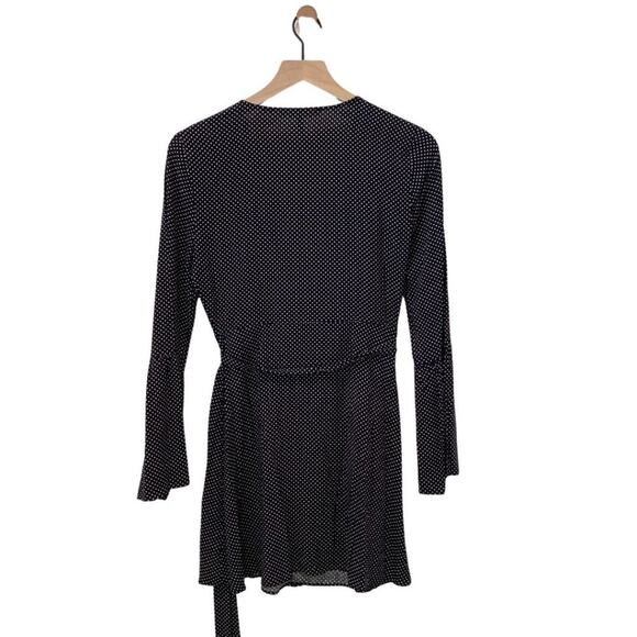 NWT BCBGeneration Wrap Dress Black Polka Dot XS - Picture 7 of 10